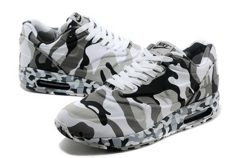 Air Max 87 Chaussures Hommes Jungle numerique camouflage armee Blanc Gris (3)